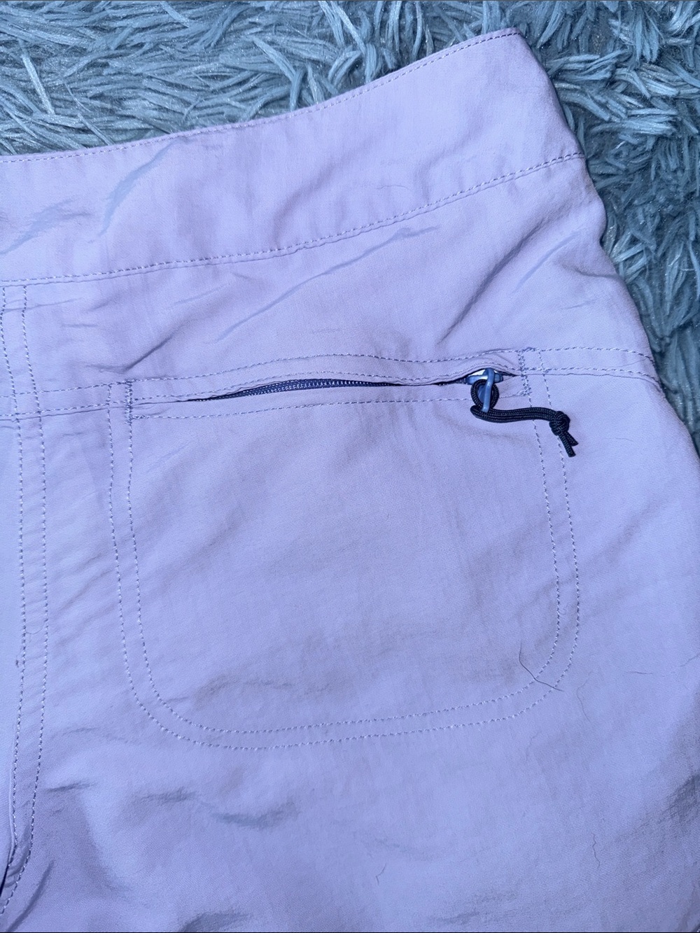 Patagonia Light Lavender Women's Athletic Swim Shorts with Navy Drawstring 0 - Picture 7 of 7